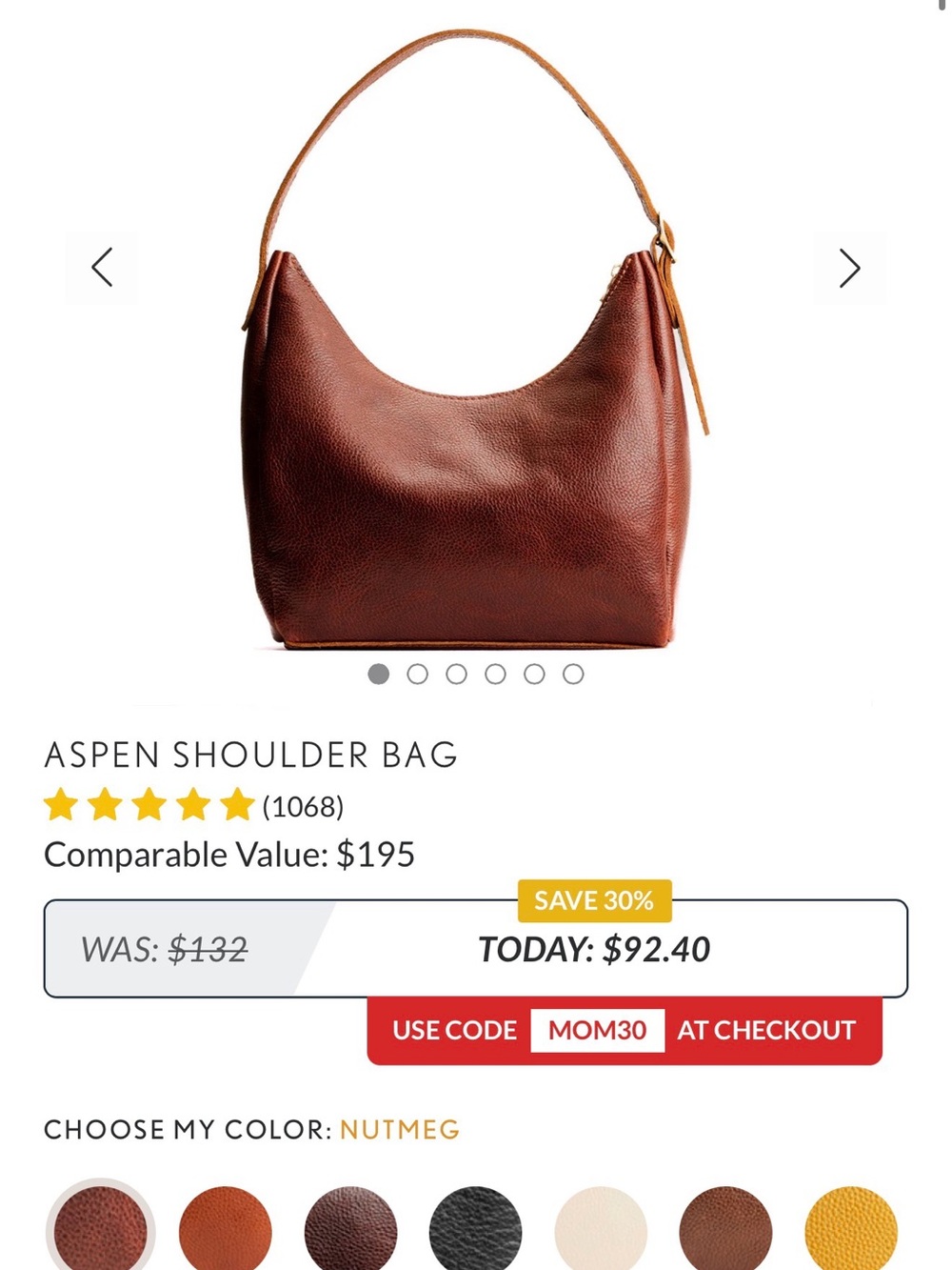 Portland Leather Medium Aspen Shoulder Bag - Picture 3 of 6